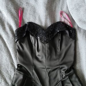 Betsy Johnson black satin jumpsuit